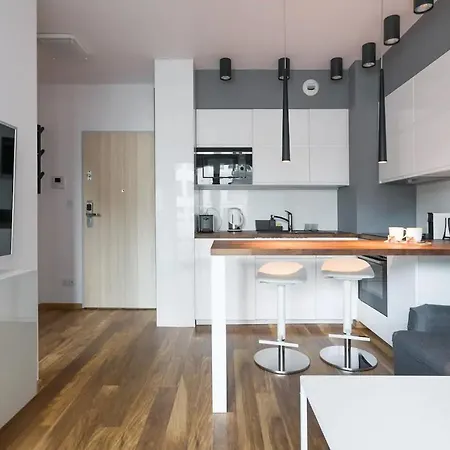 Modern And Comfortable With A Bedroom Cracóvia